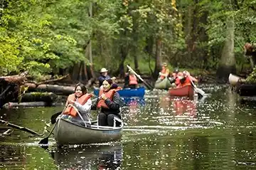People canoeing